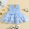 thumbnail image 3 of PENGXIANG Bébé Filles Tulle Cake Robe Papillon A-Ligne Princesse Robes Sans Manches, 3 of 9