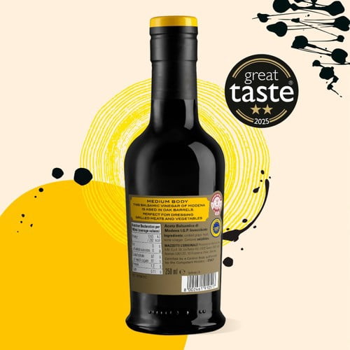 Mazzetti Aged Balsamic Vinegar Gold 4 leaf 250ml, British Import (Pack of 2)
