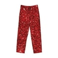 thumbnail image 4 of Daiia Men'S Red Glitter Pants,Bottoms Sleep Lounge,Pajama Pants,Pj Bottoms Drawstring And Pockets-Large, 4 of 9