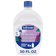 Softsoap Antibacterial Liquid Hand Soap, New Easy Pour Spout, White Tea and Berry Scent, 50 fl oz
