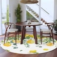 thumbnail image 3 of Round Area Rug 6ft, Lemon Eucalyptus Non-slip Area Rugs Carpet for Living Room/Bedroom/Bathroom/Kitchen, Farm Flower Fruit Country Boho Summer Washable Throw Floor Mat Indoor Outdoor Entrance Doormat, 3 of 9