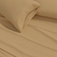 thumbnail image 2 of Great Bay Home Solid Flannel Sheet Set - 100% Turkish Cotton - Double Brushed (Queen, Camel), 2 of 6