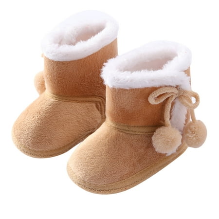 

TOWED22 Baby First Walking Shoes Snow Baby Warming Boots Soft Girls Shoes Booties Boys Toddler Baby Shoes Coffee