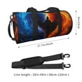 thumbnail image 2 of KLL Red And Blue Abstract Duffle Bag For Men Women Sport Gym Fitness Tote Travel Training Workout Basketball Football Weekender, 2 of 6
