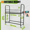 thumbnail image 2 of Kojem Universal Tire Storage Rack for Garage, Rolling Tire Organizer Shelving Rack w/ Adjustable Tire Stand, Steel Black, 46'' X 19'' X 44'', 2 of 15