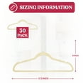 thumbnail image 4 of Lux Decor Collection Velvet Clothing Hangers 30 Pack, Non-Slip Space Saving, Ivory, 4 of 10