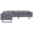 thumbnail image 7 of vidaXL Corner Sofa Light Gray Fabric, 7 of 7