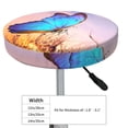 thumbnail image 4 of Fotbe Morpho butterfly and dandelion Pattern Stool Covers Round,Waterproof Round Bar Stool Covers Bar Chair Covers Washable Stool Cushion Slipcover for 12-14 Inch Chair-12 inch, 4 of 7