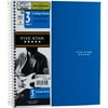 Five Star Wirebound Trend Notebook, 3 Subject, College Rule, 11 x 8 1/2, 150 Sheets, Teal