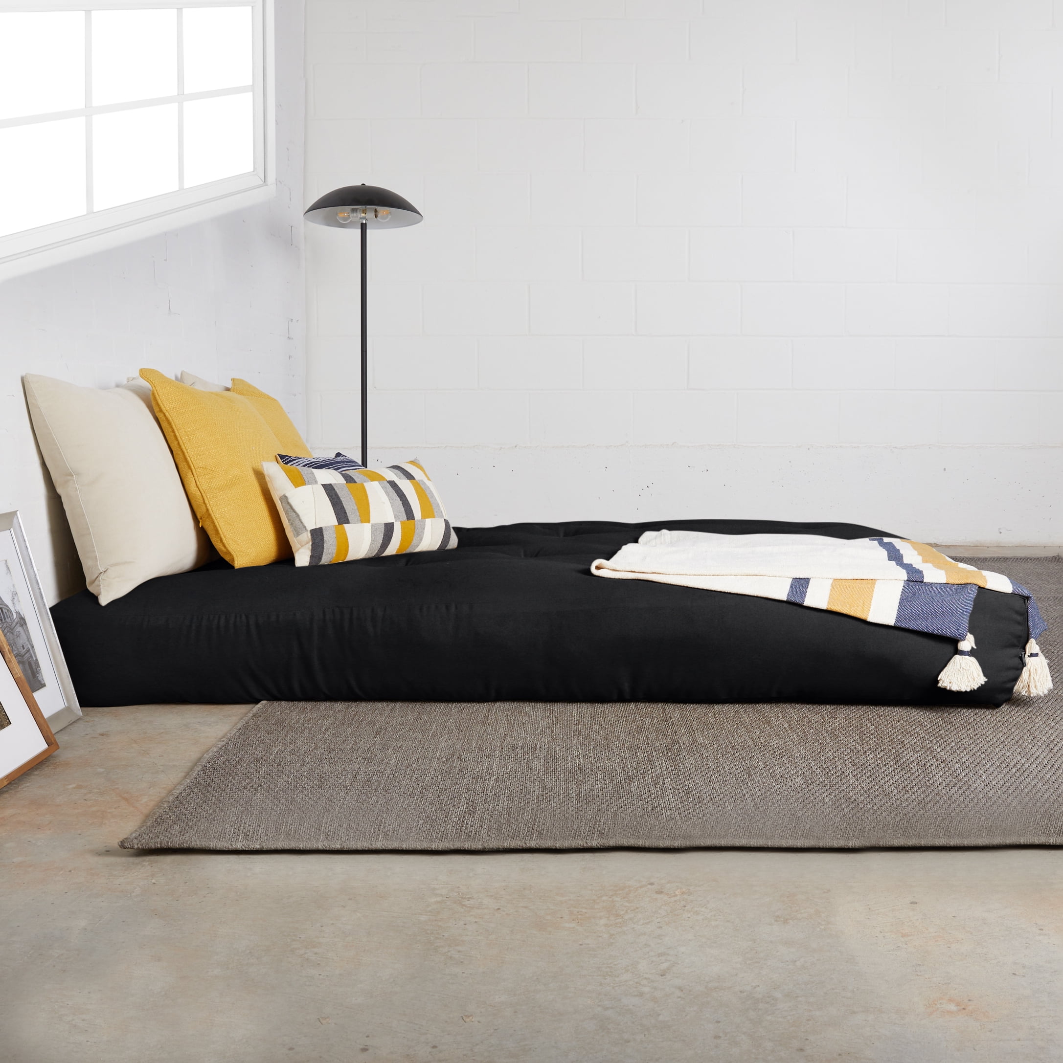 Sorra Home - 8 inch Gel Dual Memory Foam Futon Mattress, Queen Size