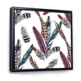 thumbnail image 3 of Designart 'Colourful Boho Art Feather Set V' Bohemian & Eclectic Framed Canvas Wall Art Print, 3 of 5