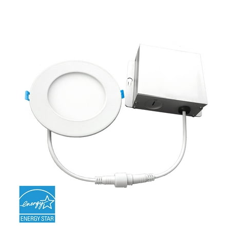Euri Lighting 6 in. 3000K New Construction or Remodel IC Rated Canless Integrated LED Recessed Kit for Shallow