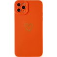 thumbnail image 4 of for iPhone 11 Pro Max Case(6.5" 2019),Side&Back Cute Plated Love Heart with Anti-Fall Lens Cameras Cover Protection Soft TPU Shockproof Anti-Fingerprint Phone Cases for Women Girls Men,Orange, 4 of 14