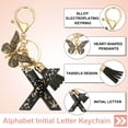 thumbnail image 3 of Uxcell Alphabet Initial Letter Keychain, Resin Cute Keychains with Tassel Butterfly Letter Pendant Charm X, 3 of 7
