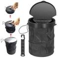 thumbnail image 1 of Car Trash Can Foldable Car Dustbin With Lid Leak-Proof Waterproof Hanging Washable Portable Garbage Container For Vehicle Home Office, 1 of 8