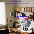 thumbnail image 3 of Rechargeable Camping Fan with Light, 3-in-1 USB Portable Tent Fan with Hanging Hook for Outdoor, Power Outage, Desk, Hurricane Emergency, 3 of 9