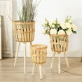 thumbnail image 2 of LEORX Planter Box Bamboo Woven Storage Living Space Enhancement 1Pcs, 2 of 8