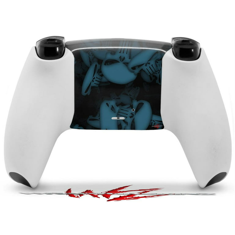 WraptorSkinz Skin Wrap compatible with the Sony PS5 DualSense Controller  Skulls Confetti Blue (CONTROLLER NOT INCLUDED) 