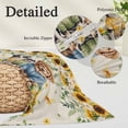 thumbnail image 3 of Spring Dog Throw Pillow Covers, Sunflower Daisy Botanical Rustic Soft Breathable Pillow Cases with Invisible Zipper for Sleeping, King Size Pillowcases for Couch Bed Sofa Chair 20x36 Inches, 3 of 9