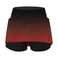 thumbnail image 5 of MIXUE Skirts For Women Summer Gradient Print Elastic High Waist Yoga Sports Mini Tennis Skirt Activewear,Red,XXXL, 5 of 6