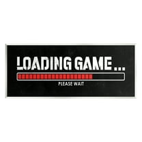 Stupell Industries Loading Game Phrase Typography Painting Unframed Art Print Wall Art, 17 x 7