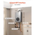 thumbnail image 2 of KFFKFF Gas Tankless Water Heater, 4.3Gal Indoor 100000 BTU Instant Hot Water System, Smart Temperature Adjustment & LED Display with Enhanced Safety Features for Home Use, Silver Gray, 2 of 9