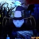 thumbnail image 4 of Decoraciones colgantes de fantasmas de Halloween, movimiento colgante aterrador activado por voz con sonido espeluznante y máscara brillante Fantasma volador para casa encantada, 4 of 6