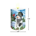 thumbnail image 2 of Briarwood Lane Checkered Snowman Flameless Candle, 2 of 6