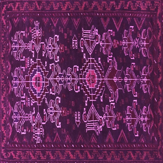 Ahgly Company Indoor Square Persian Pink Traditional Area Rugs, 3' Square