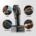 thumbnail image 2 of Professional Hair Clipper for Men, Barber Hair Clipper Set, High Torque Brushless Motor with DLC Coated Ceramic Blade, Mens Cordless Hair Clippers Set for Barbers （Black）, 2 of 7