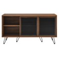 thumbnail image 5 of Console Entry Table Sideboard Cabinet, Walnut, Wood, Industrial Living Lounge Cafe Lobby Hospitality Restaurant, Modern Contemporary HB34524, 5 of 8