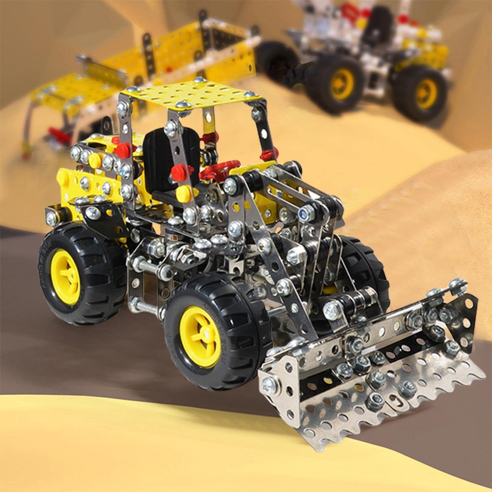 Stem Building Projects Toys for Kids Boys 8 9 10 11 12 Year Old, Metal Building Construction Model kit, Building Blocks DIY Toys(A)