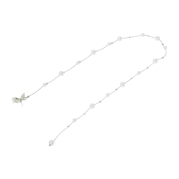 Unique Bargains 1 Pc Braided Hair Chain Butterfly Braid Hair Accessories for Women White