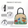thumbnail image 4 of Fotbe Colorful Plants And Insects Pattern Lunch Bag , Insulated Lunch Box, Small Leakproof Cooler Food Lunch Containers Reusable Lunch Tote Bags, 4 of 6