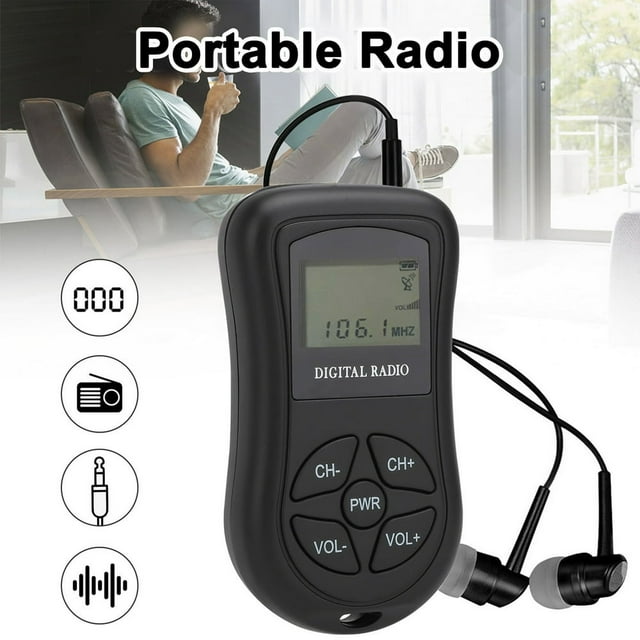 Radio de Poche, Radios Portables avec Bonne Réception, Prise pour Écouteurs 3,5 mm, Lecteur Radio à Transistor Compact, Alimenté par 2 Piles AAA pour le Jogging, la Marche, les Voyages