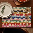thumbnail image 5 of Pioneer Flower Floral Print Pattern Summer Placemats Table Placemats Set Of 4-Linen Kitchen Washable Placemats Table Mats 12x18 Inch Non-Slip Heat Resistant, 5 of 5