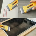 thumbnail image 2 of Glass & Ceramic Hob Scraper Knife Cleaner & 12 Pcs Spare Replacement Cleaning Tool For Scraping Labels, Decals, Stickers, Caulk, Paint From Glass, Stovetop, Subfloor, 2 of 5