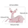 thumbnail image 2 of Elk Resin Ornaments Furniture Christmas Decoration Props Crafts Christmas Decorations Sitting posture pink, 2 of 6