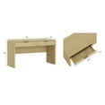 thumbnail image 3 of Grace Modern 54 Home Office Desk with 2 Drawers in Natural Oak and Gold, 3 of 10