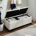 thumbnail image 2 of Modern Velvet Upholstered Storage Ottoman, Button Tufted Bench Seat for Living Room Entryway Bedroom, 2 of 9