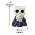 thumbnail image 3 of Taicans Spooky Halloween Skull Candle Holder,Spooky Candlestick Resin Ornaments,Resin Gothic Tea Light Holders Skull Home Decoration Novelty Craft Collection for Halloween,Day of the Dead Decorations, 3 of 5