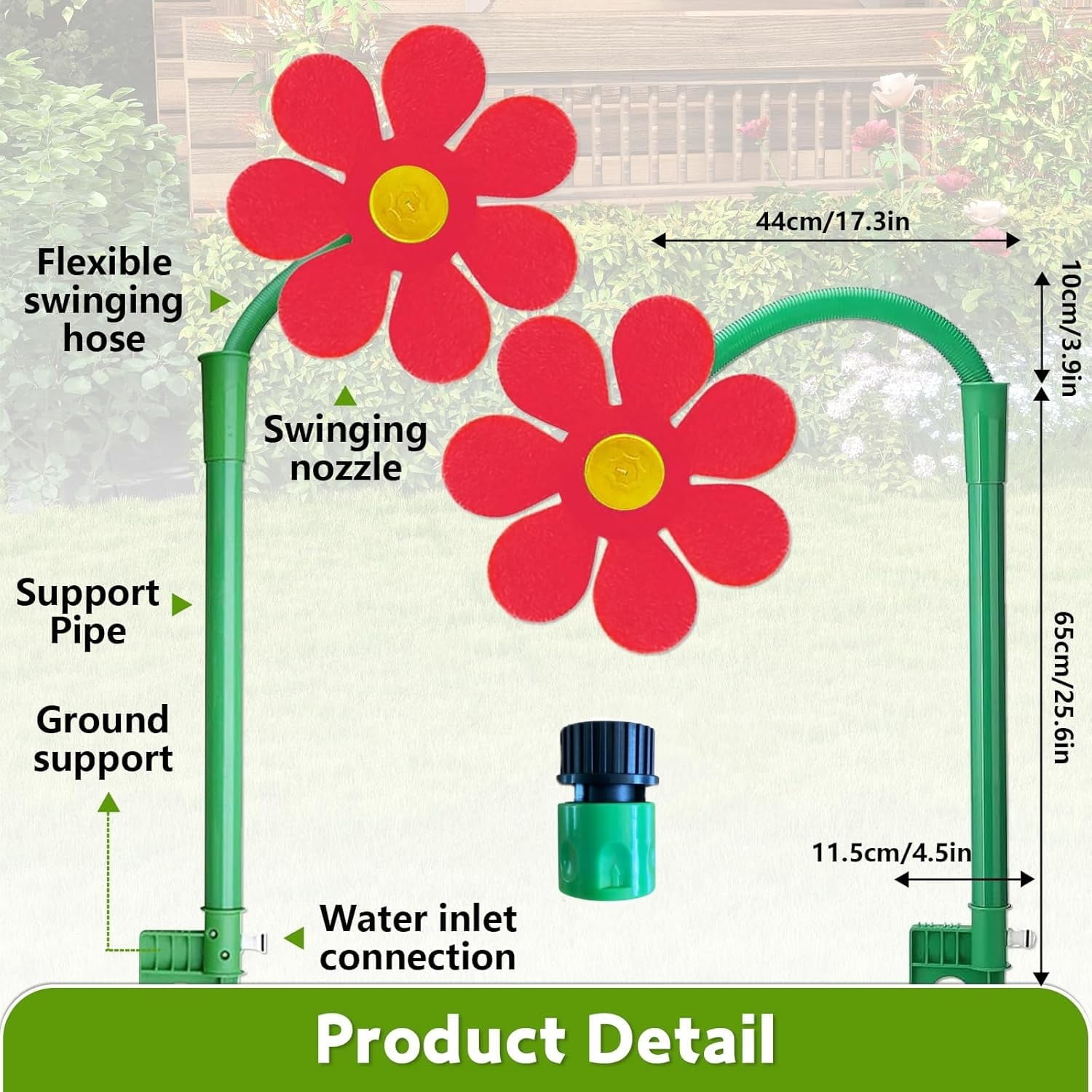 Funny 360° Rotating Sun Flower Sprinkler, Dancing Daisy Garden Water Sprayer For Yard Outdoor Kids Play