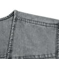 thumbnail image 4 of USNSM (XL-5XL) Big and Tall Men's Cargo Vest Outdoor Casual Multi Pocket Sleeveless Jacket Jean Work Travel Utility Vest Black XXL, 4 of 7