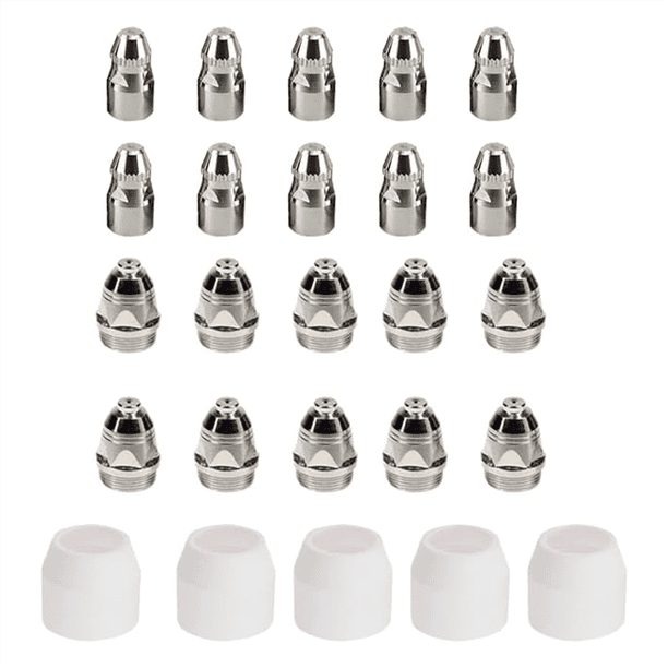 25 Piezas de Consumibles de Plasma P80, Kits de Antorcha de Corte de Plasma P80, , Puntas, Copas
