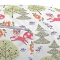 thumbnail image 3 of Pastel Pouf Cover with Zipper, Soft Colorful Pattern with Foxes Trees Roses Birds and Floral Leaves at Tender Woods, Soft Decorative Fabric Unstuffed Case, 30" W X 17.3" L, Multicolor, by Ambesonne, 3 of 5