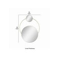 thumbnail image 5 of Benjara BM217164 Round Dual Wall Mirror Conjoined with Metal, Gold & Silver, 5 of 5