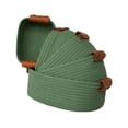 thumbnail image 1 of 5x cestas tejidas, cesta de cuerda de algodón, organizador, contenedores de almacenamiento decorativos, cestas de estante, cesta de artículos diversos Verde, 1 of 8