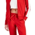 thumbnail image 3 of ID Ideology Womens Zip Striped Sleeve Track Jacket Licorice Red XL, 3 of 3