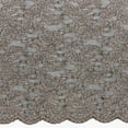 thumbnail image 2 of Zelouf Vienna Floral Lace W/glitter & Scallop  , Sewing, DIY, Crafts Fabric by the Yard, Taupe Shadow, 20 Yard, 2 of 2