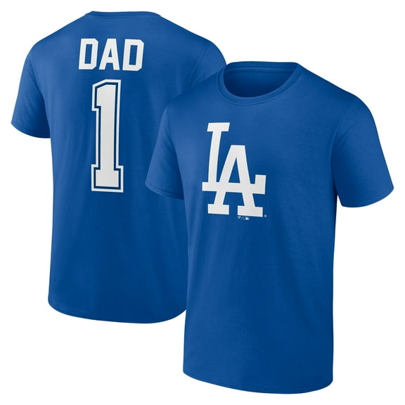 Men's Royal Los Angeles Dodgers Father's Day #1 Dad T-Shirt